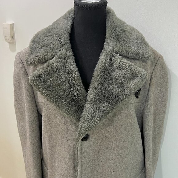 Vintage SEARS Men's Wool Pea Coat - Picture 3 of 11